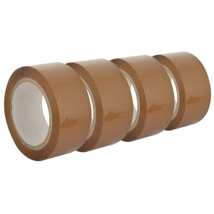 Victorex Brown BOPP Packing Tape Self Adhesive High-Strength Packing Tape Rolls | Brown Cello Tape | e Commerce Industrial Tape for Home, Office use & Box Packing - 3 Inch Wide & 65 Meter Long Pack of 1 