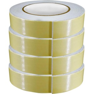 Victorex Premium Double Sided Foam Tape Adhesive Acrylic Foam Mounting Tape for Wall/Craft/Multipurpose1/2 inch Width, White 12mm X 5 Mtr Set of 4 pcs (4)